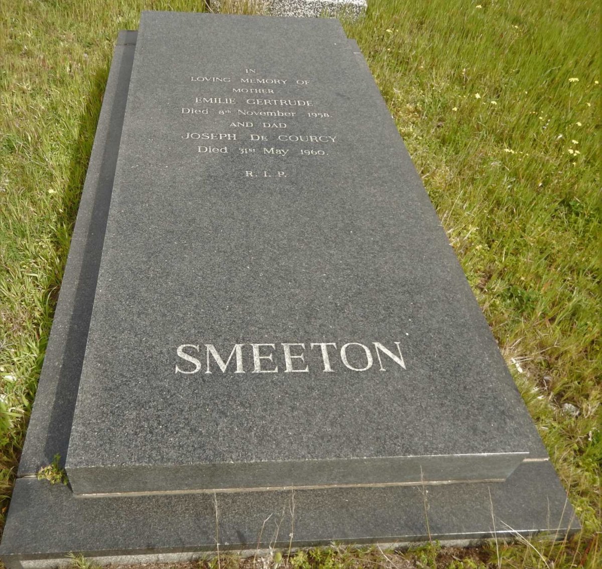 SMEETON Joseph de Courcy -1960 &amp; Emilie Gertrude -1958