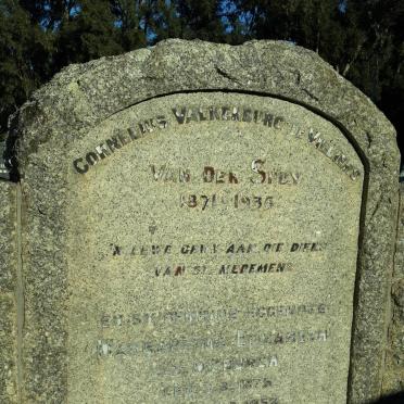 SPUY Cornelius Valkenburg De Villiers, van der 1871-1935 &amp; Margaretha Elizabeth MYBURGH 1875-1958