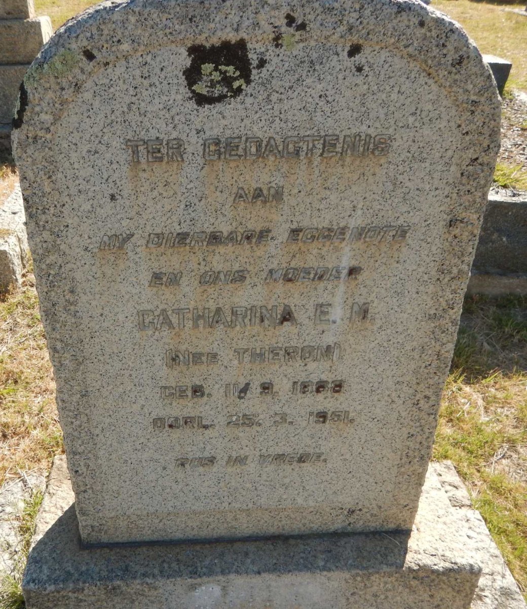 SMIT Catharina E.M. nee THERON 1888-1951