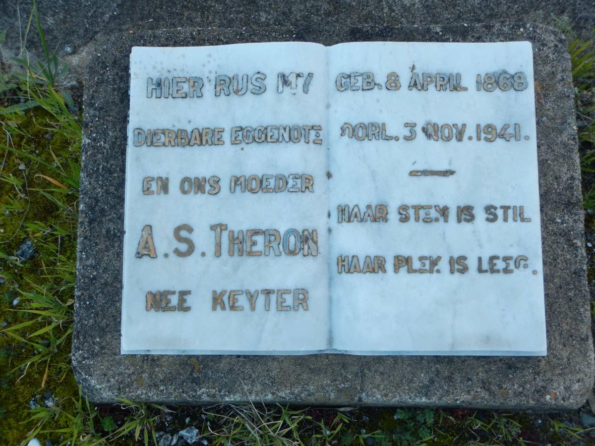 THERON S.J. 1866-1950 &amp; A.S. KEYTER 1868-1941