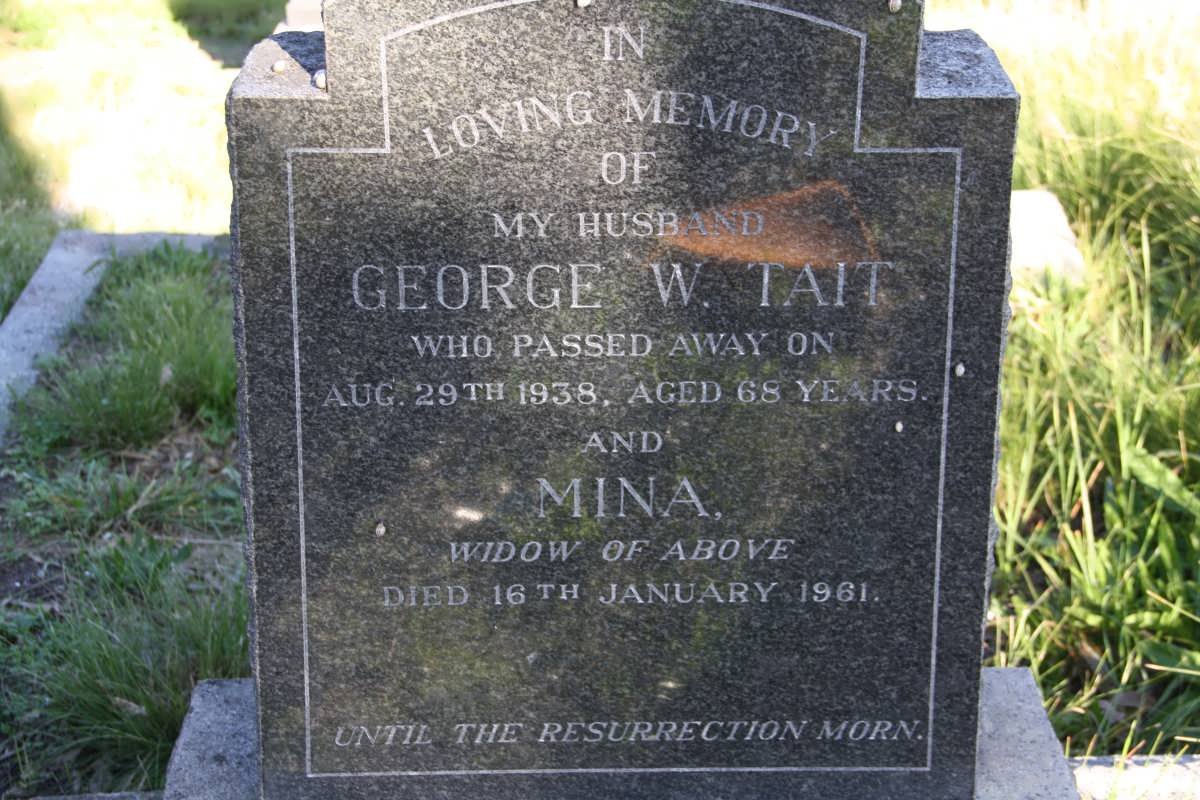 TAIT George W. -1938 &amp; Mina -1961