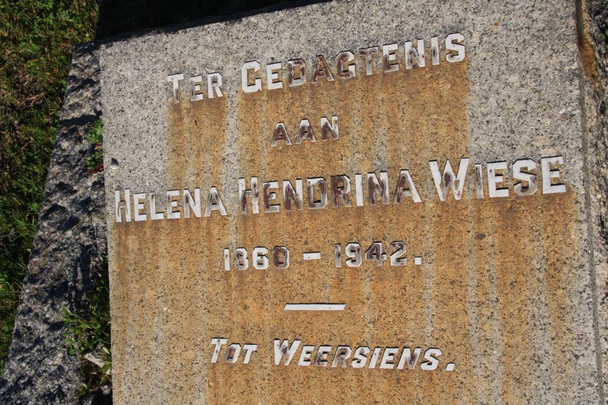WIESE Helena Hendrina 1860-1942