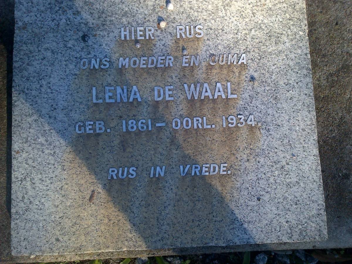 WAAL Lena, de 1861-1934