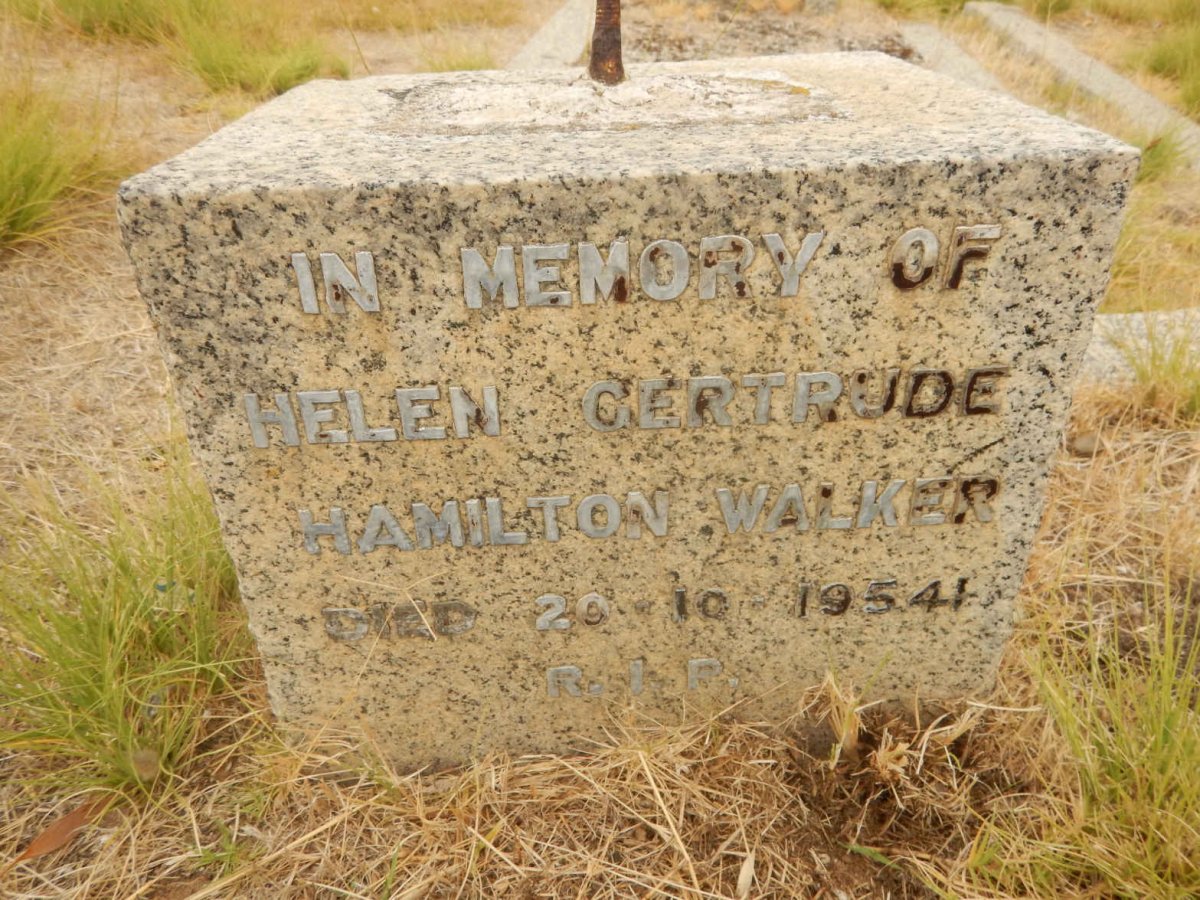 WALKER Helen Gertrude Hamilton -1954