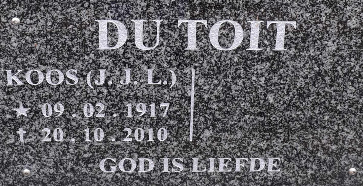 TOIT J.J.L., du 1917-2010