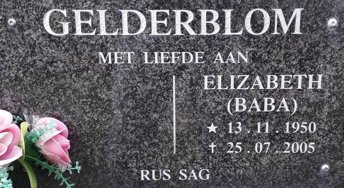 GELDERBLOEM Elizabeth 1950-2005