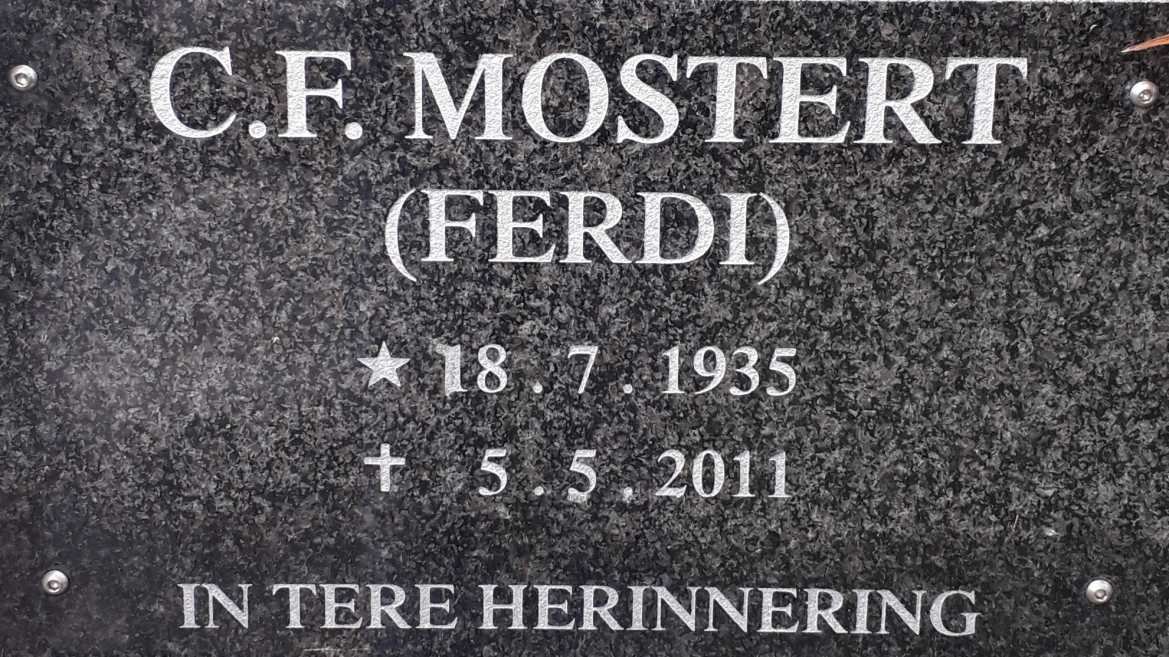 MOSTERT C.F. 1935-2011