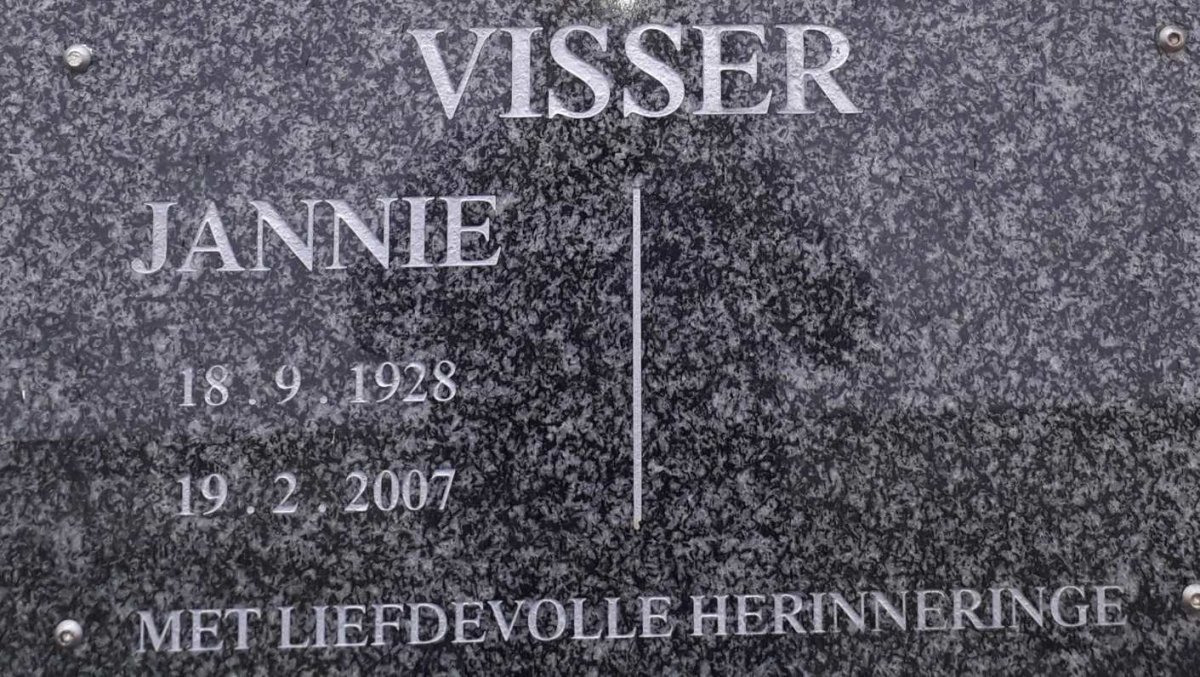 VISSER Jannie 1928-2007