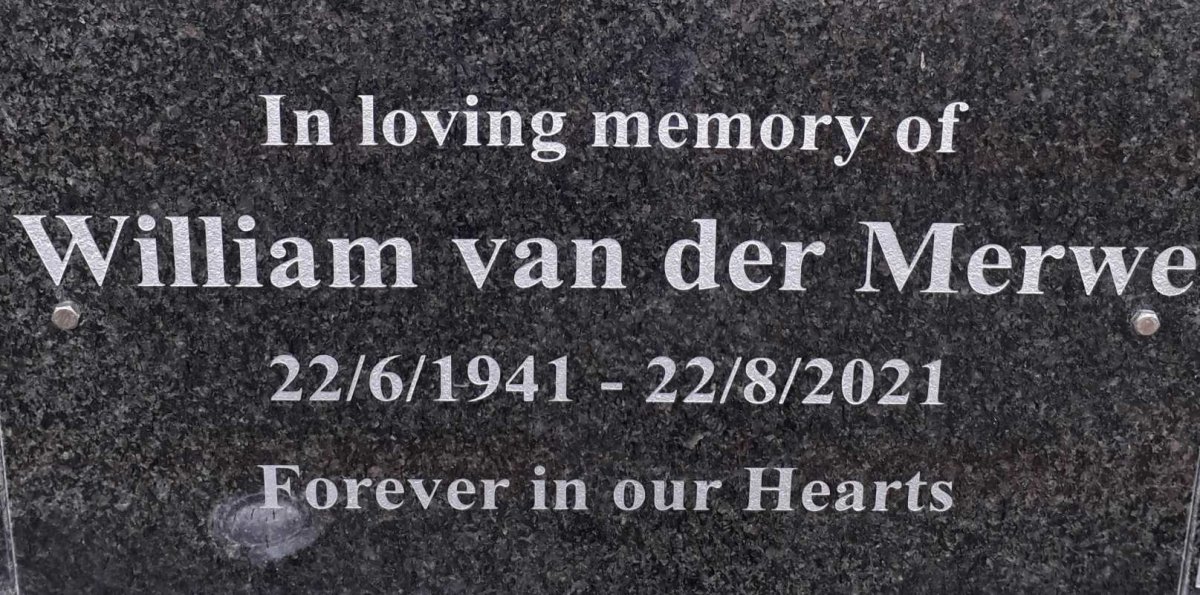 MERWE William , van der 1941-2021