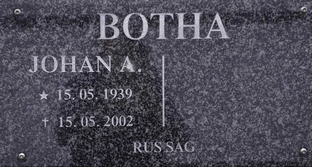 BOTHA Johan A. 1939-2002