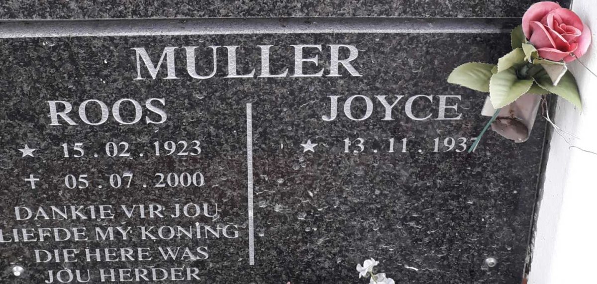 MULLER Roos 1923-2000 &amp; Joyce 1937-