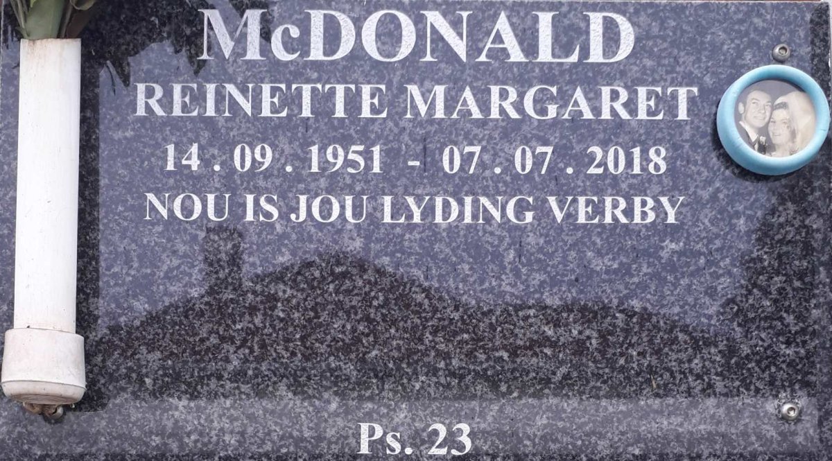 MCDONALD Reinette Margaret 1951-2018