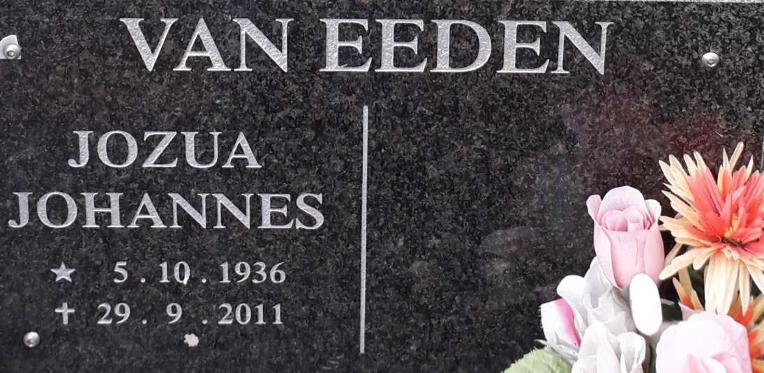 EEDEN Jozua Johannes, van 1936-2011