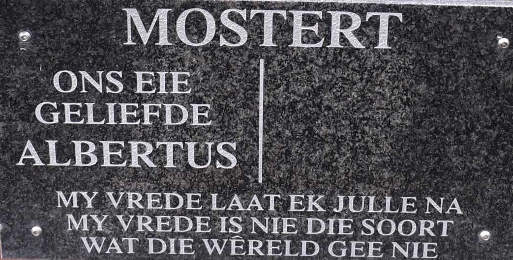 MOSTERT Albertus