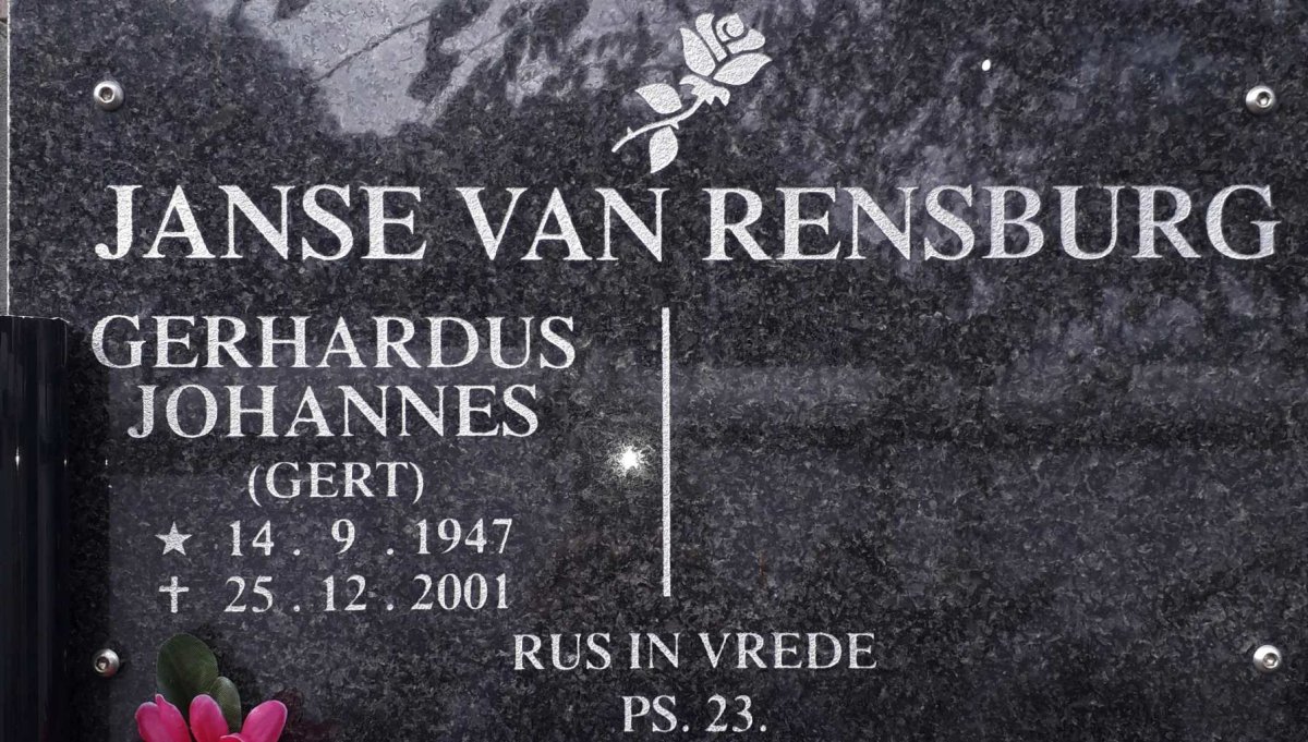 RENSBURG Gerhardus Johannes, Janse van 1947-2001