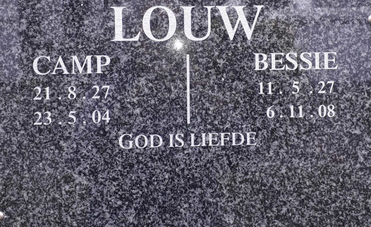 LOUW Camp 1927-2004 &amp; Bessie 1927-2008