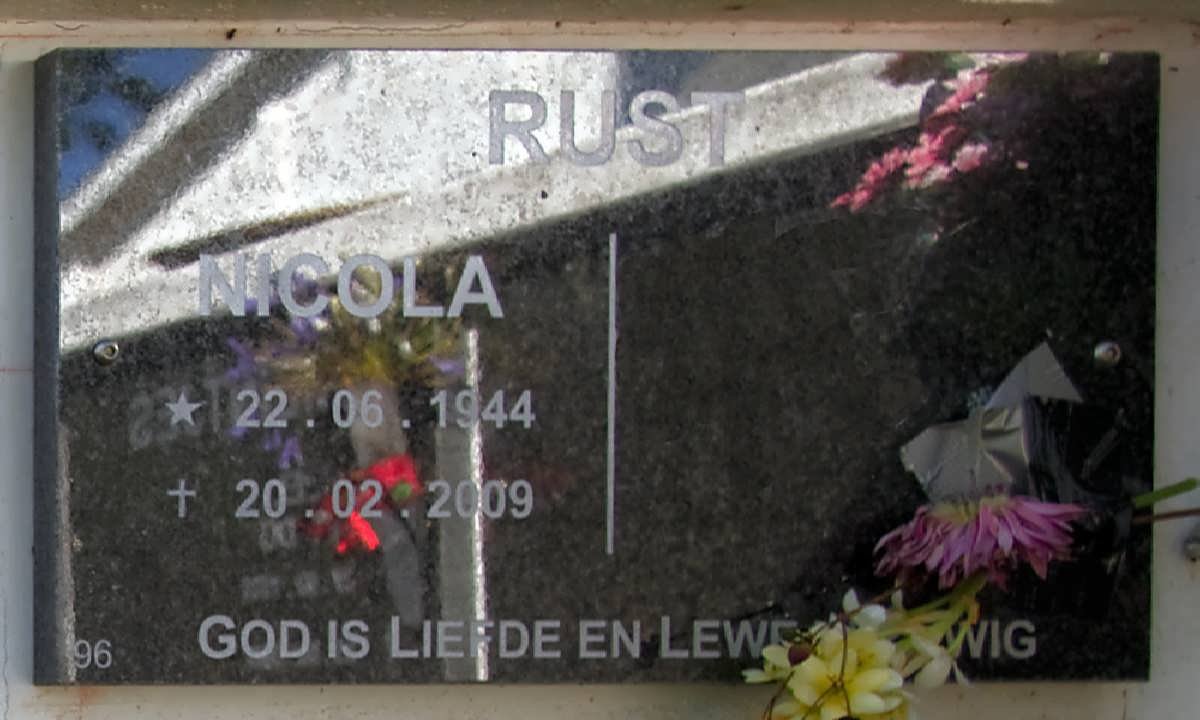 RUST Nicola 1944-2009