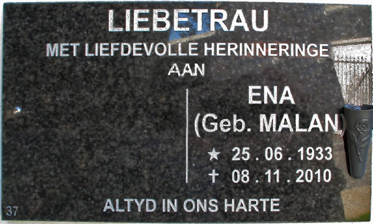 LIEBETRAU Ena nee MALAN 1933-2010