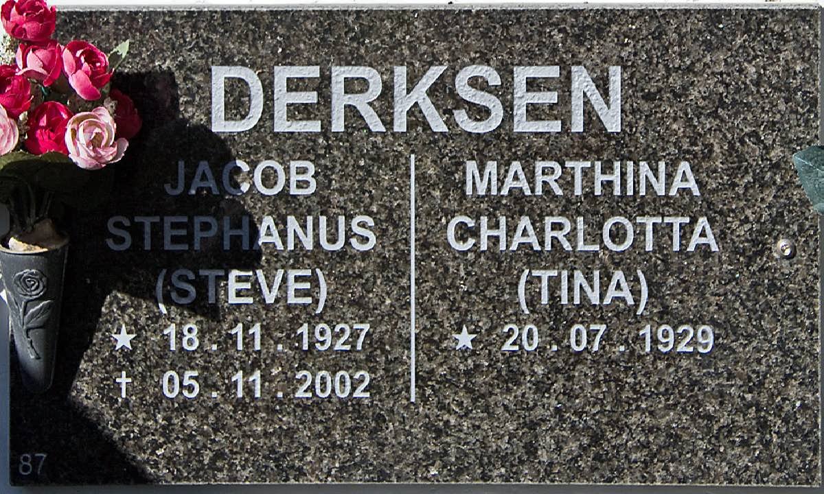 DERKSEN Jacobus Stephanus 1927-2002 &amp; Marthina Charlotta 1929-