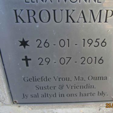 KROUKAMP Elna Yvonne 1956-2016