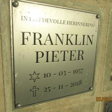FRANKLIN Pieter 1957-2018
