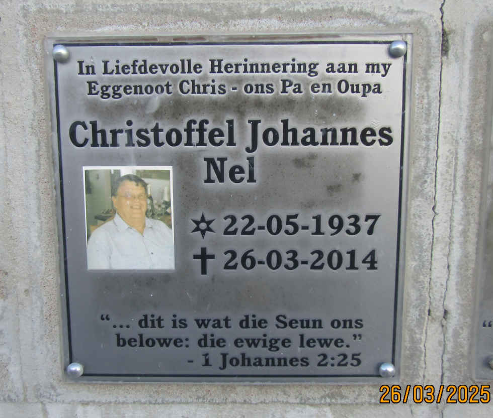 NEL Christoffel Johannes 1937-2014