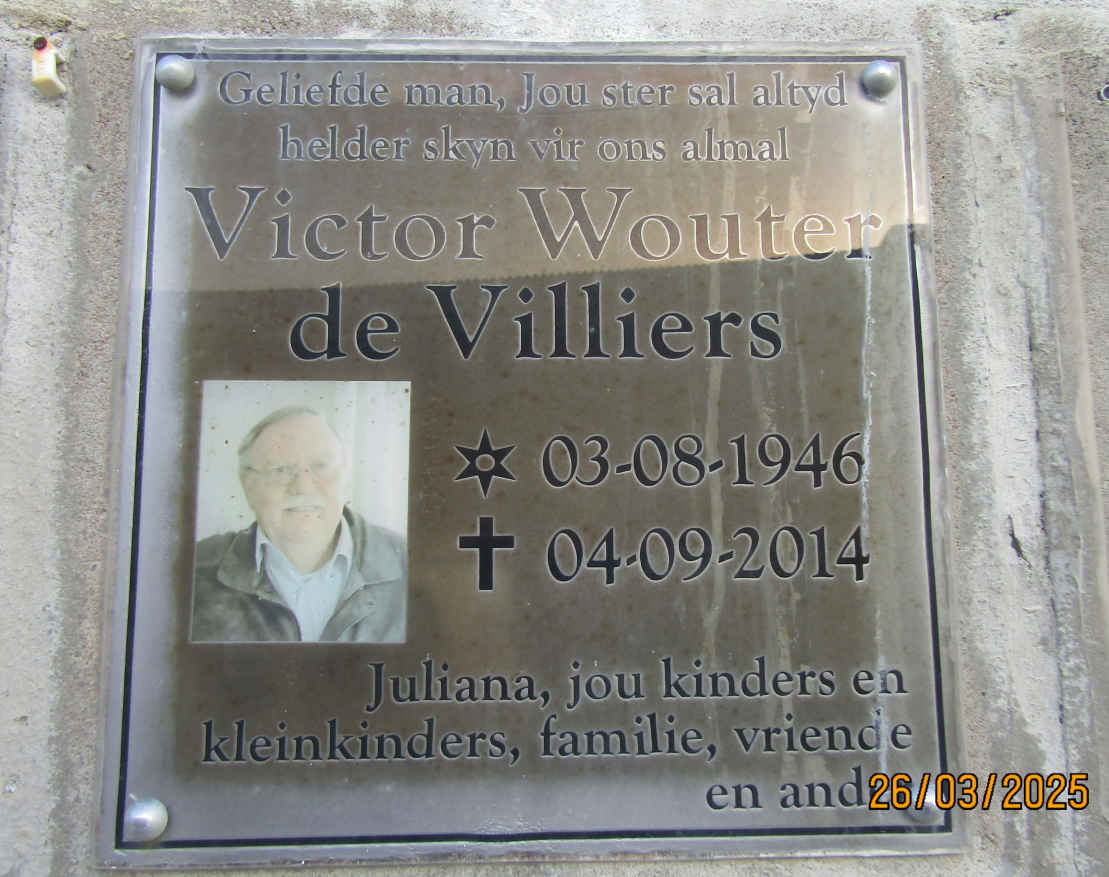 VILLIERS Victor Wouter, de 1946-2014
