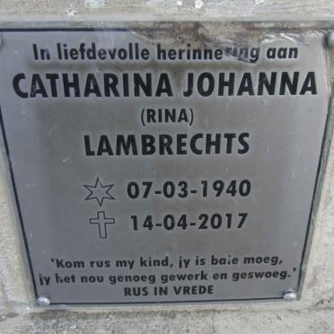 LAMBRECHTS Catharina Johanna 1940-2017