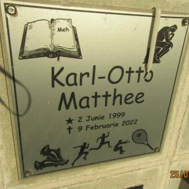 MATTHEE Karl-Otto 1999-2022