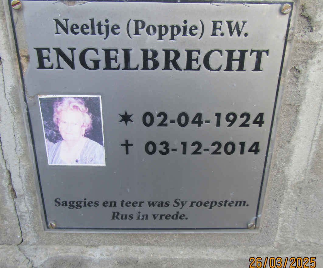 ENGELBRECHT F.W. 1924-2014