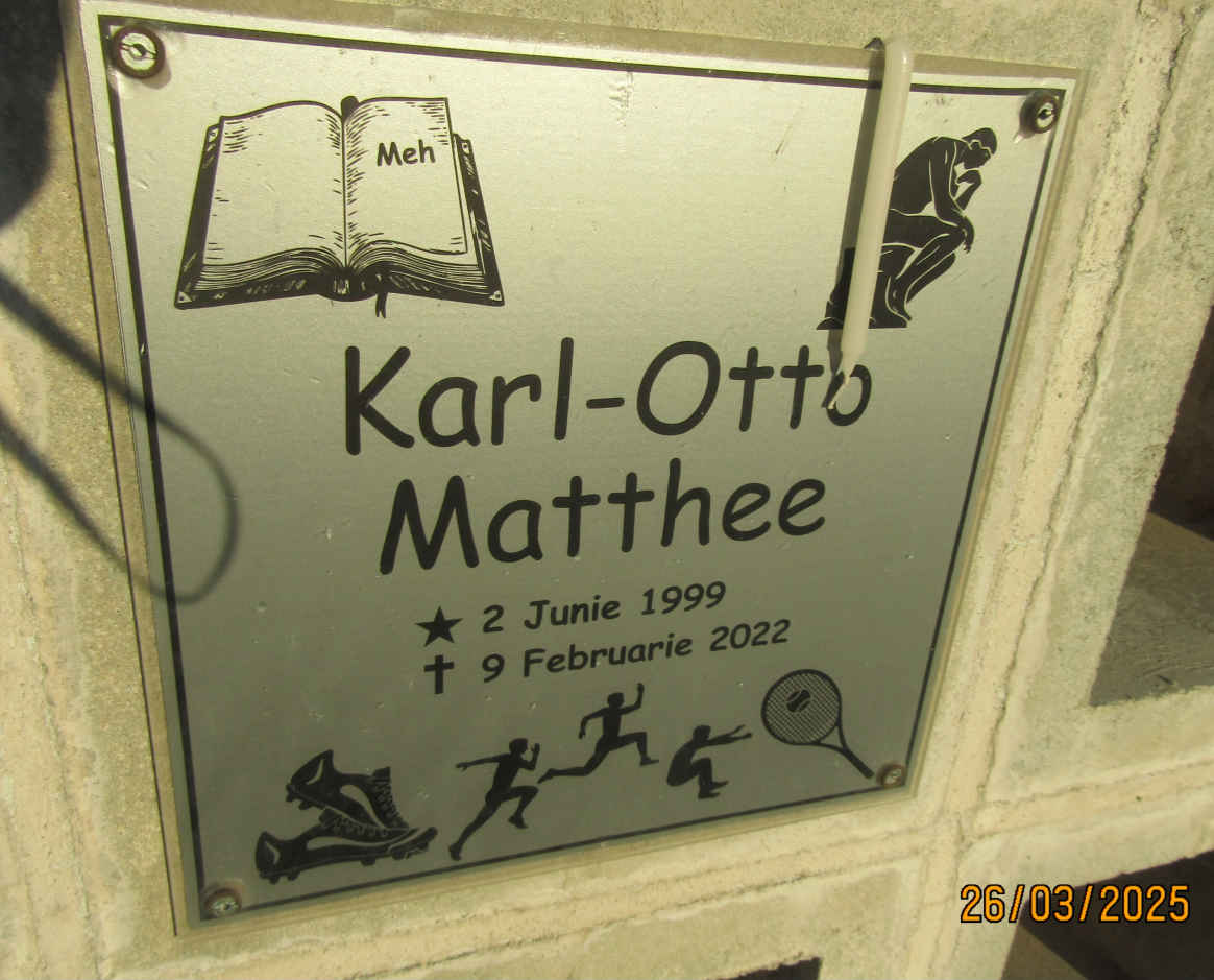 MATTHEE Karl-Otto 1999-2022