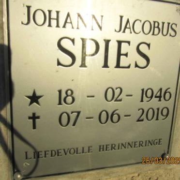 SPIES Johann Jacobus 1946-2019