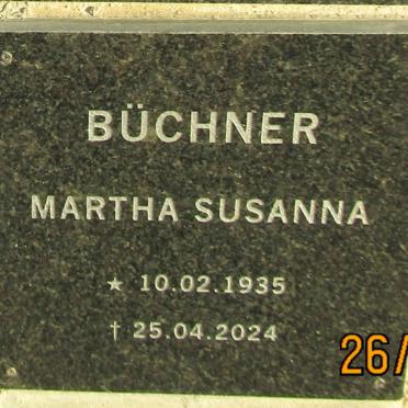 BUCHNER Martha Susanna 1935-2024