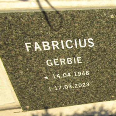 FABRICIUS Gerbie 1948-2023