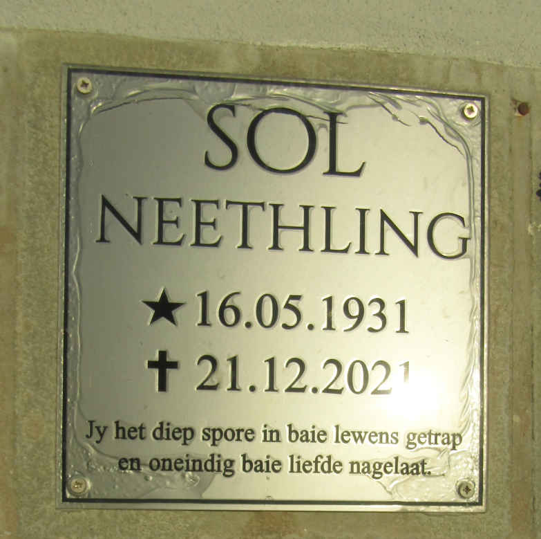 NEETHLING Sol 1931-2021