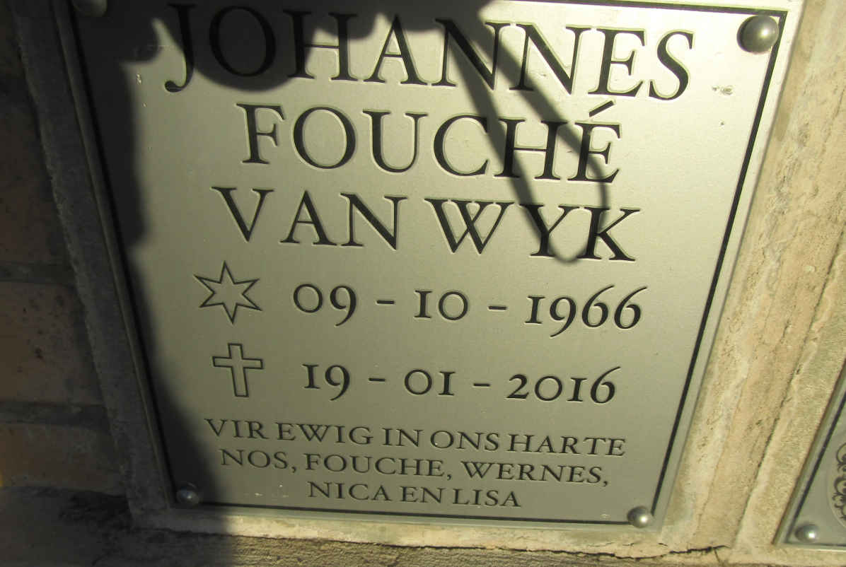 WYK Johannes Fouche, van 1966-2016