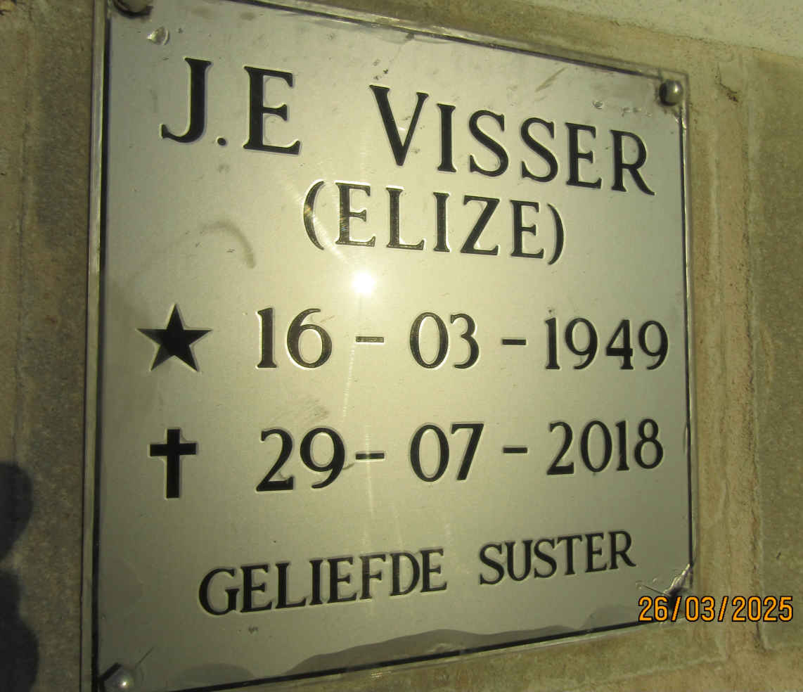 VISSER J.E. 1949-2018