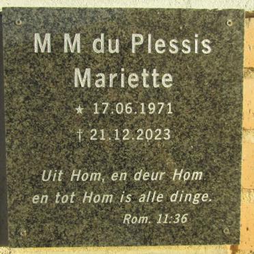 PLESSIS M.M., du 1971-2023