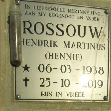 ROSSOUW Hendrik Martinus 1938-2019