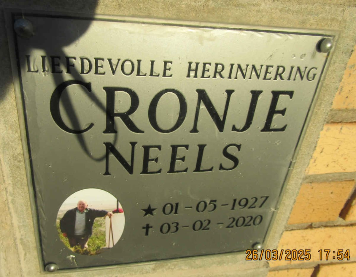 CRONJE Neels 1927-2020