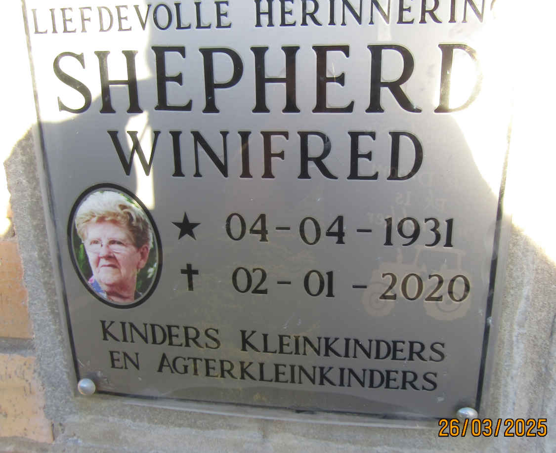 SHEPHERD Winifred 1931-2020