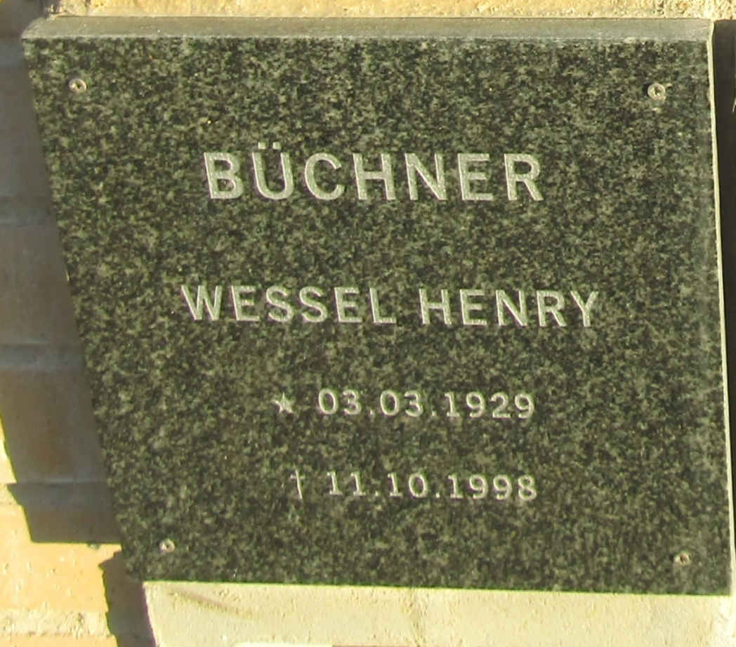 BUCHNER Wessel Henry 1929-1998
