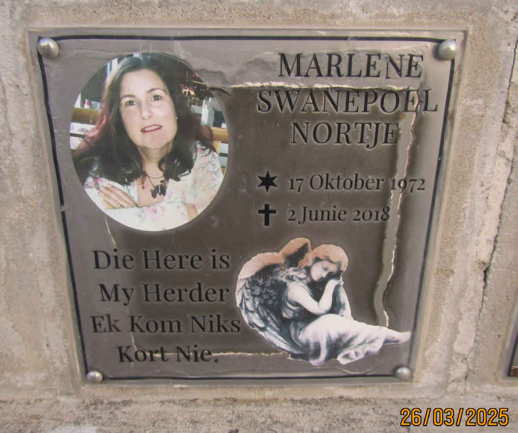 NORTJE Marlene Swanepoel 1972-2018