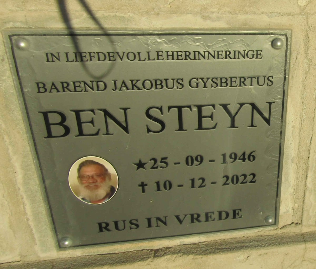 STEYN Ben 1946-2022