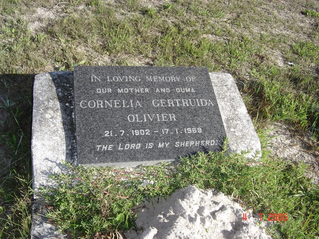 OLIVIER Cornelia Gertruida 1902-1969