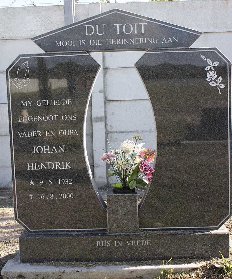 TOIT Johan Hendrik, du 1932-2000