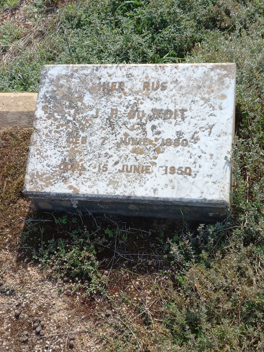 TOIT F.J.P., du 1880-1950