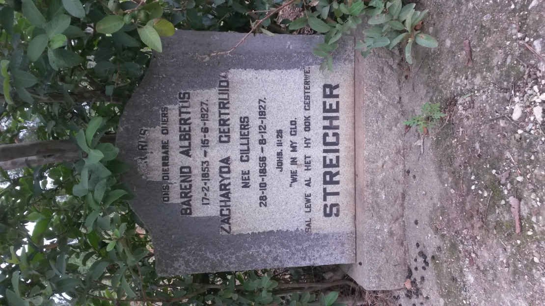 STREICHER Barend Albertus 1853-1927 &amp; Zacharyda Gertruida CILLIERS 1856-1927