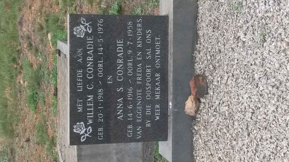 CONRADIE Willem C. 1918-1976 &amp; Anna S. 1916-1958