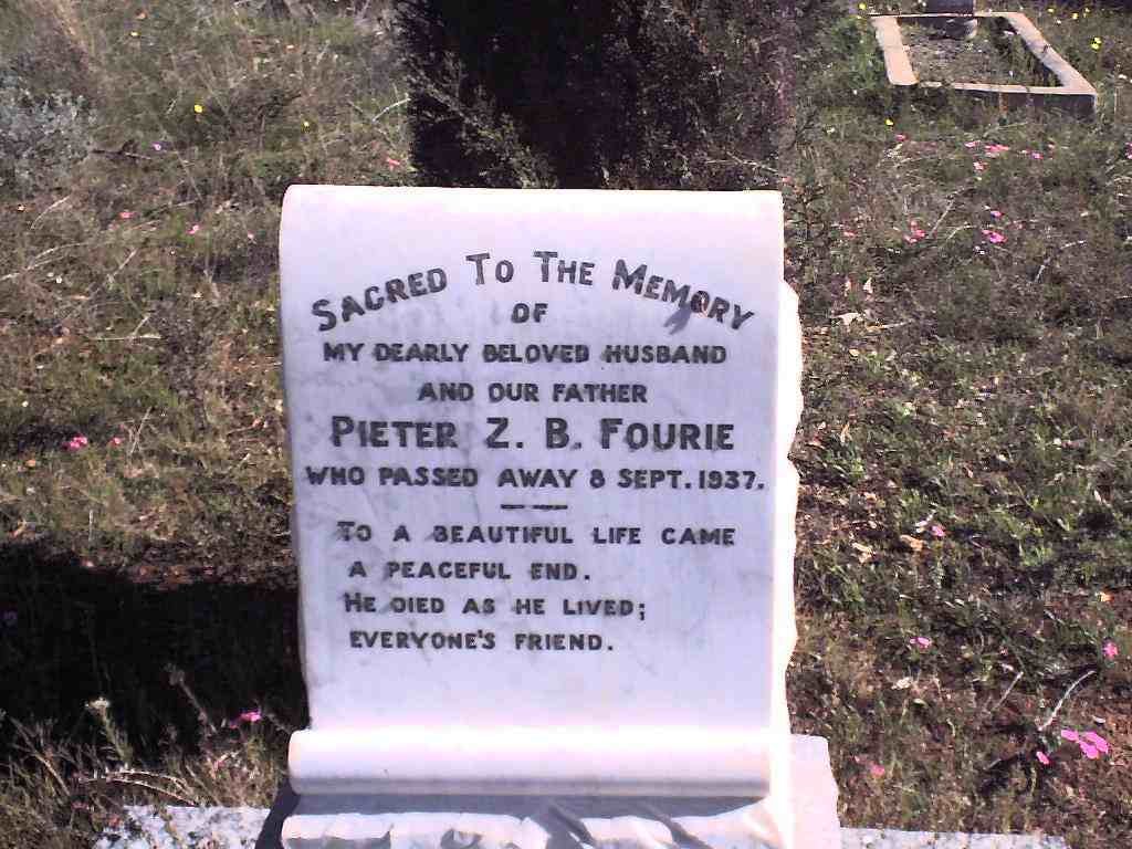 FOURIE Pieter Z.B.  -1937